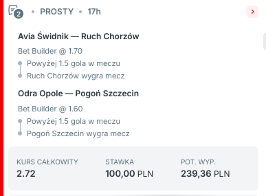 Propozycja kuponu w Superbet.