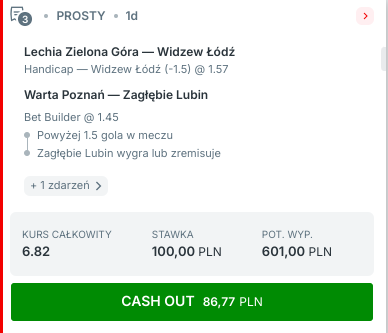 Propozycja kuponu w Superbet.