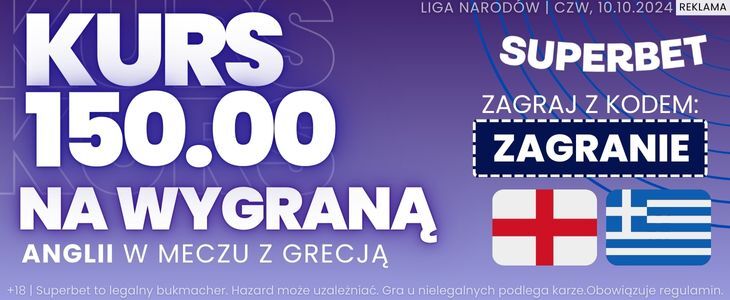 baner Superbet na Anglia - Grecja 10.10.