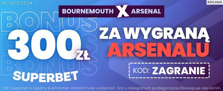 baner na Arsenal - Bournemouth