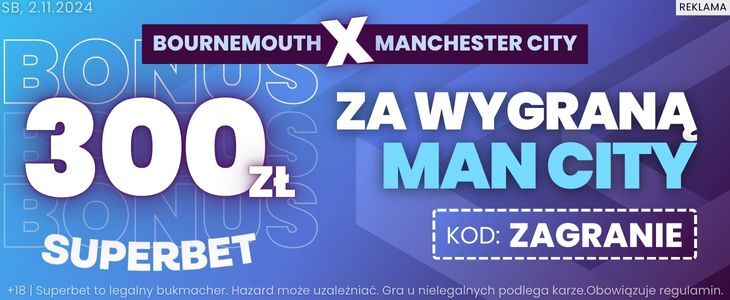 baner na Bournemouth - Manchester City