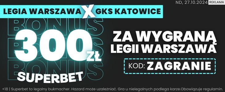 baner na Legia - GKS Katowice