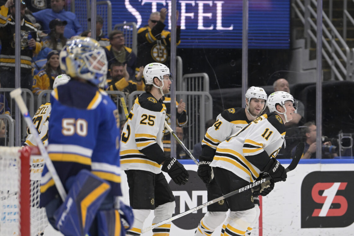 Boston Bruins radość po bramce