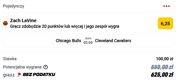 Kupon NBA w dniu 11.11.2024