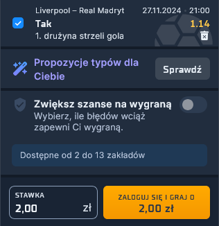 Liverpool - Real STS promo przykładowy kupon