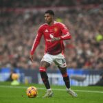 Marcus Rashford z piłką przy nodze