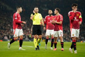 Piłkarze Manchesteru United podczas meczu