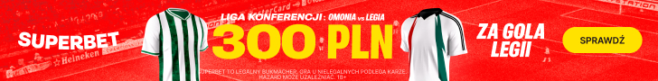 Omonia - Legia 300 PLN bonus Superbet