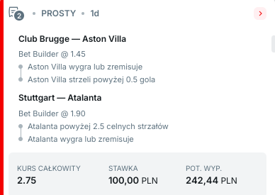 Propozycja kuponu z Superbet.