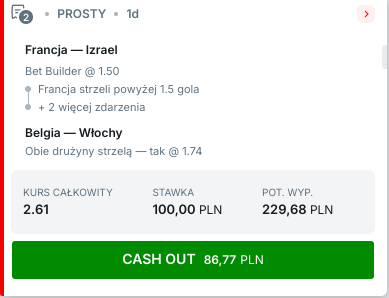 Propozycja kuponu w Superbet.