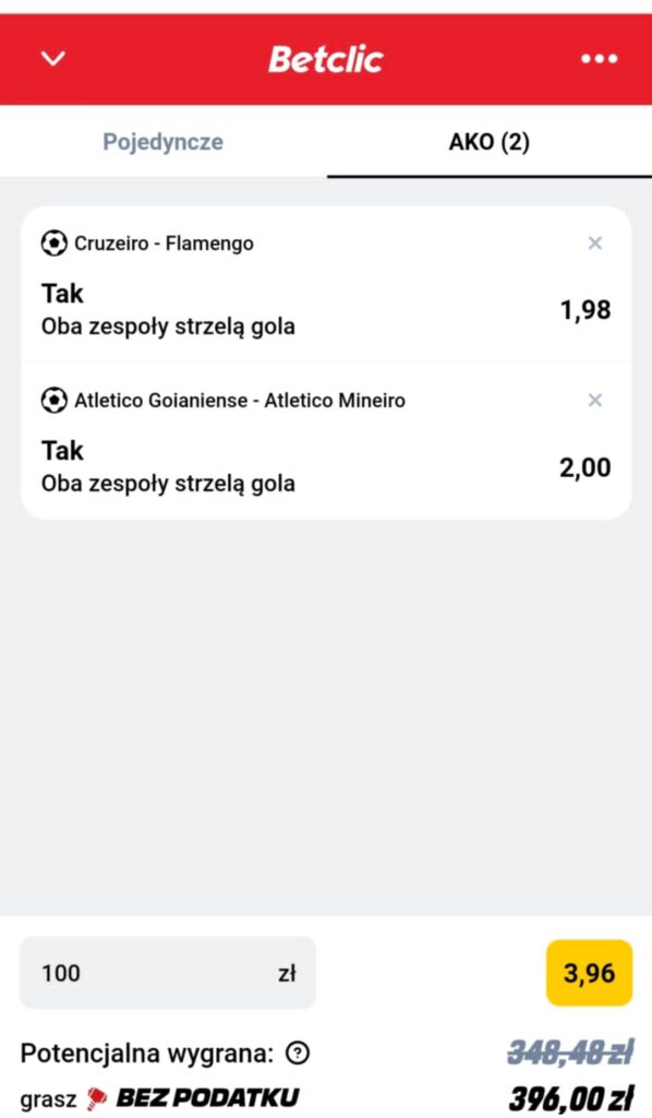 Kupon Betclic ZAGRANIE