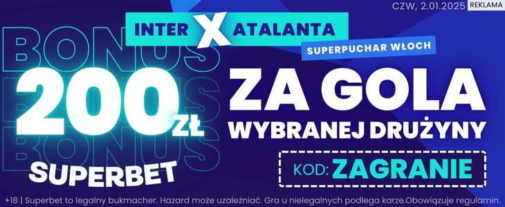 Promocja Superbet na Inter Atalanta