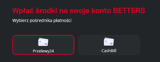 Metody płatności Betters