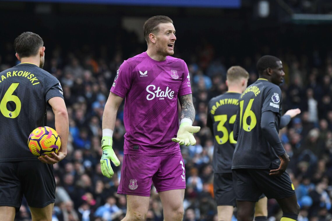 Jordan Pickford podczas meczu