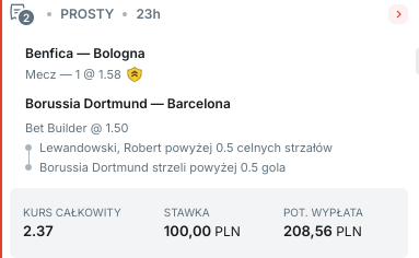 Propozycja kuponu w Superbet