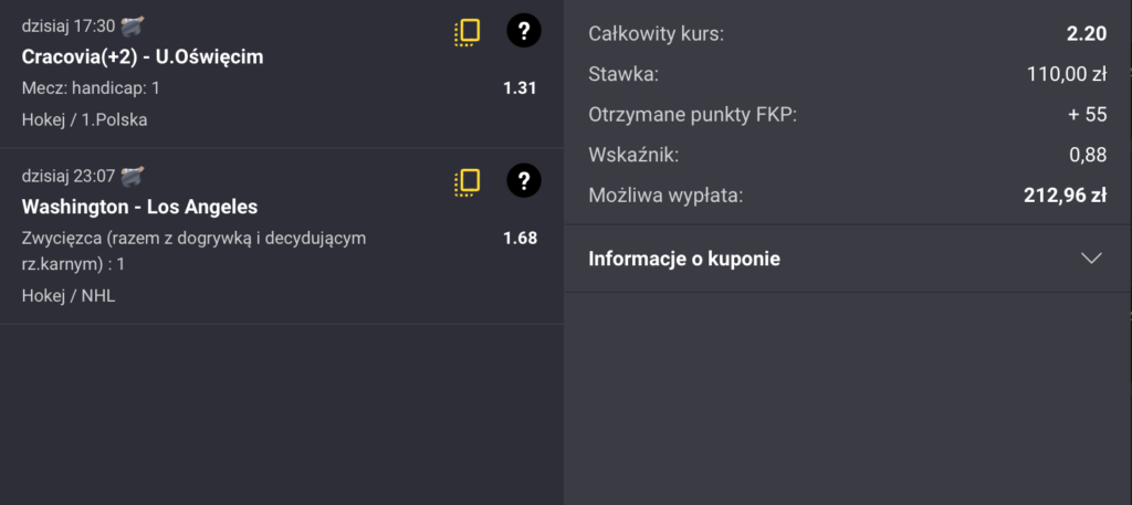 KUPON NHL FORTUNA