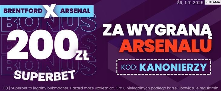 baner Arsenal - Brentford Superbet