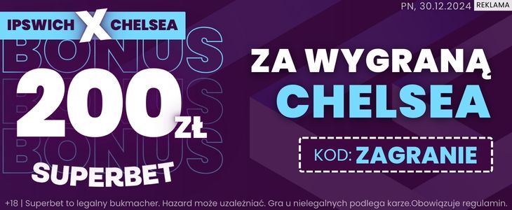 baner Ipswich - Chelsea od Superbet