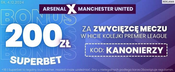 baner na Arsenal - Manchester United