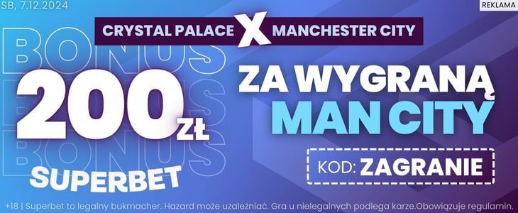 baner na Crystal Palace - Manchester City