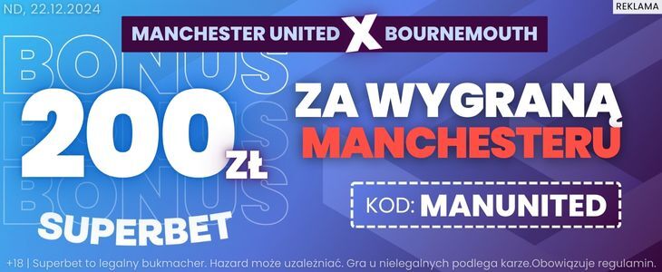 baner na Manchester United - Bournemouth