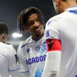 Gabriel Osho w koszulce Auxerre