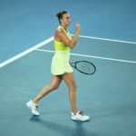 Aryna Sabalenka z zaciśniętą pięścią 24.01.2025