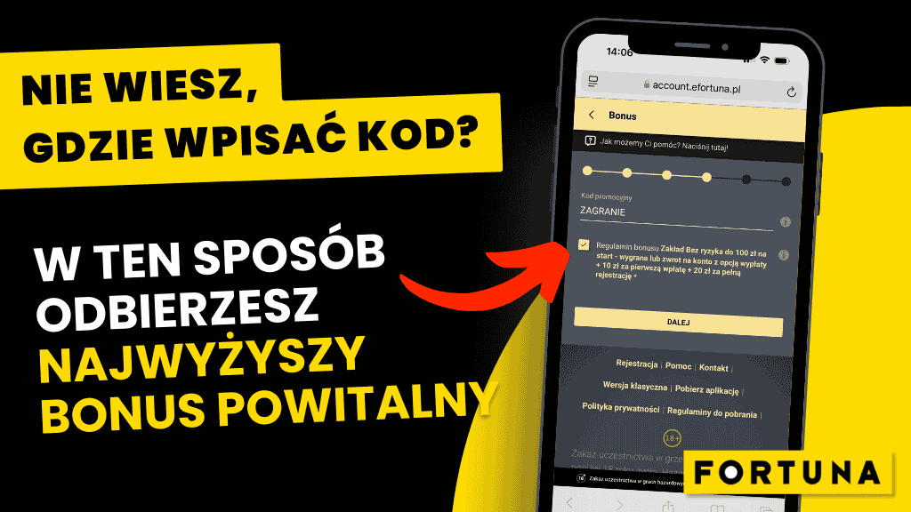 Kod promocyjny Fortuna - gdzie podać?