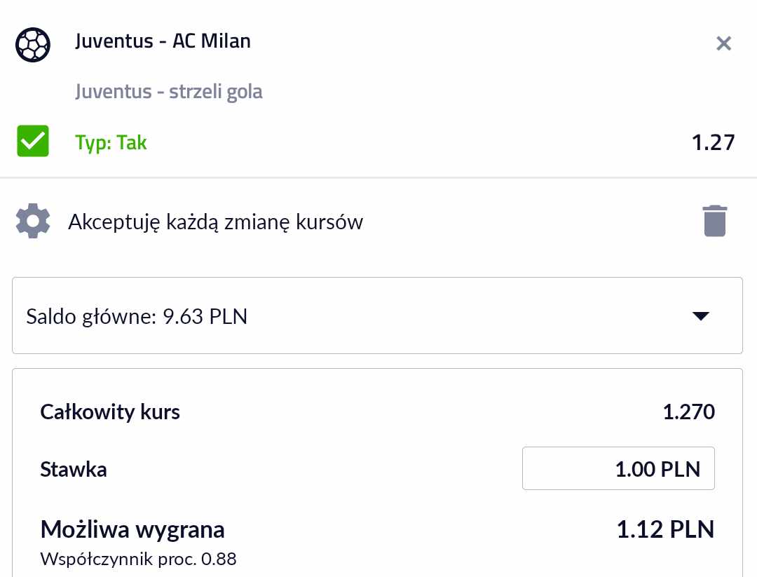 Juve - Milan forbet kupon promocja