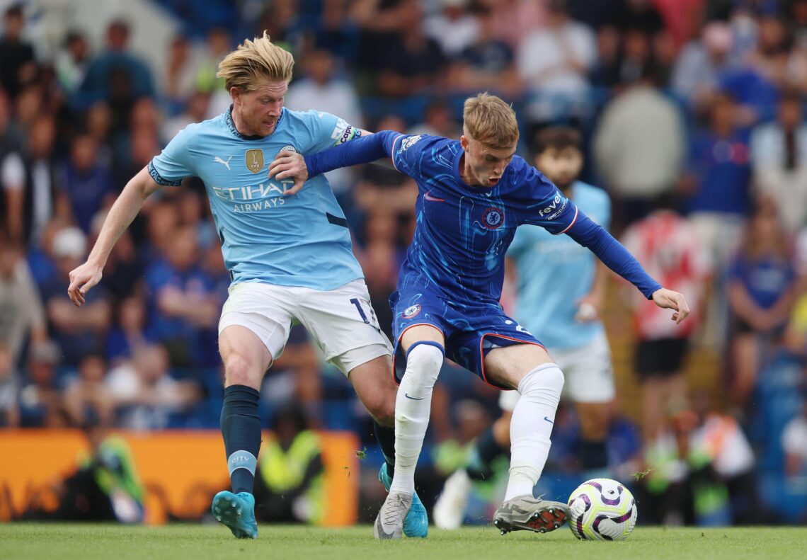 Kevin de Bruyne w walce z Colem Palmerem