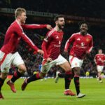 Piłkarze Manchesteru United po zdobyciu gola