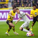 Piłkarze podczas meczu BVB - Bayer