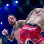 Sebastian Przybysz podczas walki na KSW