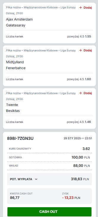 Kupon Superbet 30.01.