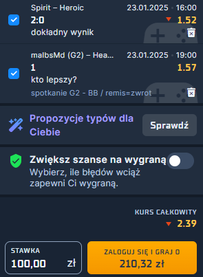 Zdjęcie na kupon esport 23.01.2025