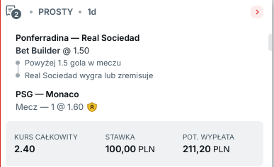 Propozycja kuponu w Superbet