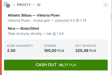 Propozycja kuponu w Superbet