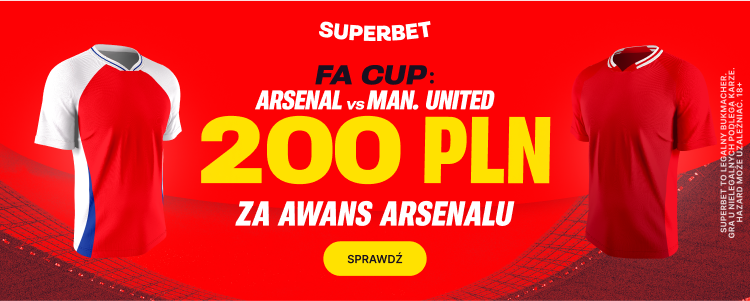 baner Superbet na Arsenal - Manchester United