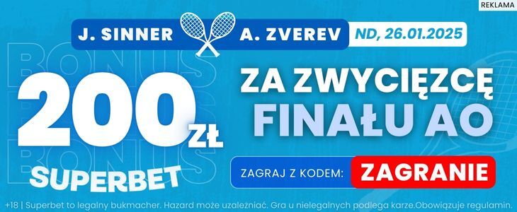 baner Superbet na finał AO ATP