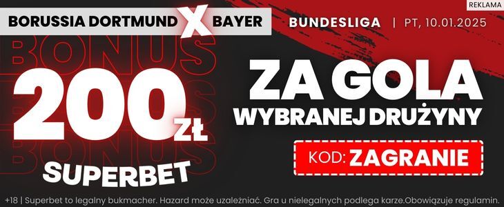 baner na BVB - Bayer od Superbet