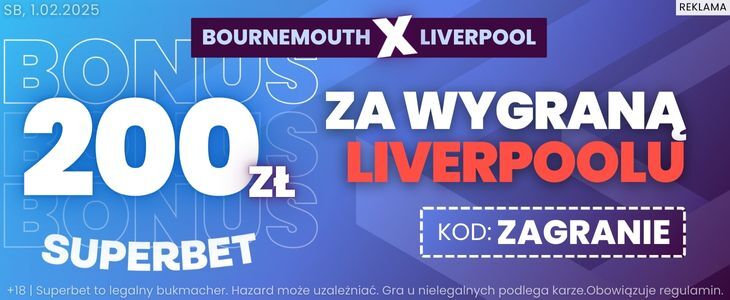 baner na Bournemouth - Liverpool