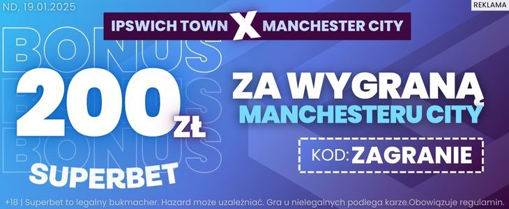 baner na Ipswich - Manchester City