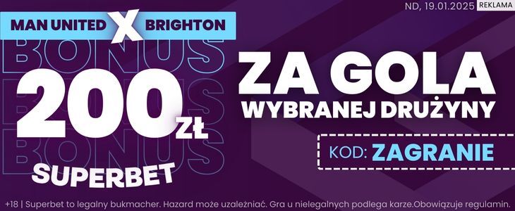 baner na Manchester United - Brighton