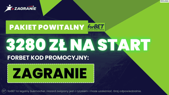 Pakiet powitalny forBET z kodem ZAGRANIE