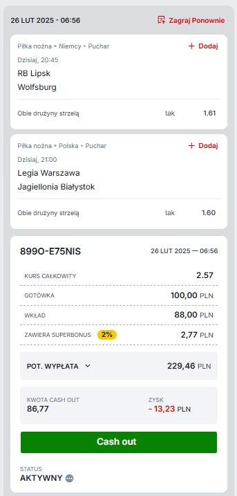 Kupon Superbet 26.02.