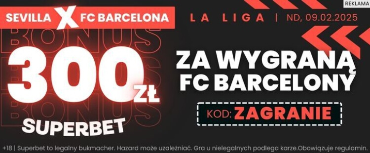 Superbet baner na Sevilla - FC Barcelona