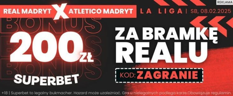 Baner Superbet na Real Madryt - Atletico