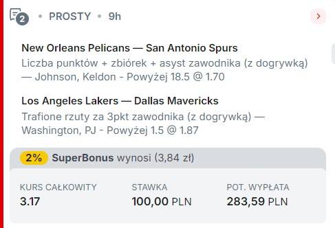 Kupon NBA w Superbet w dniu 25.05.2025