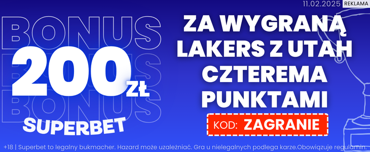 200 PLN Lakers - Jazz Superbet