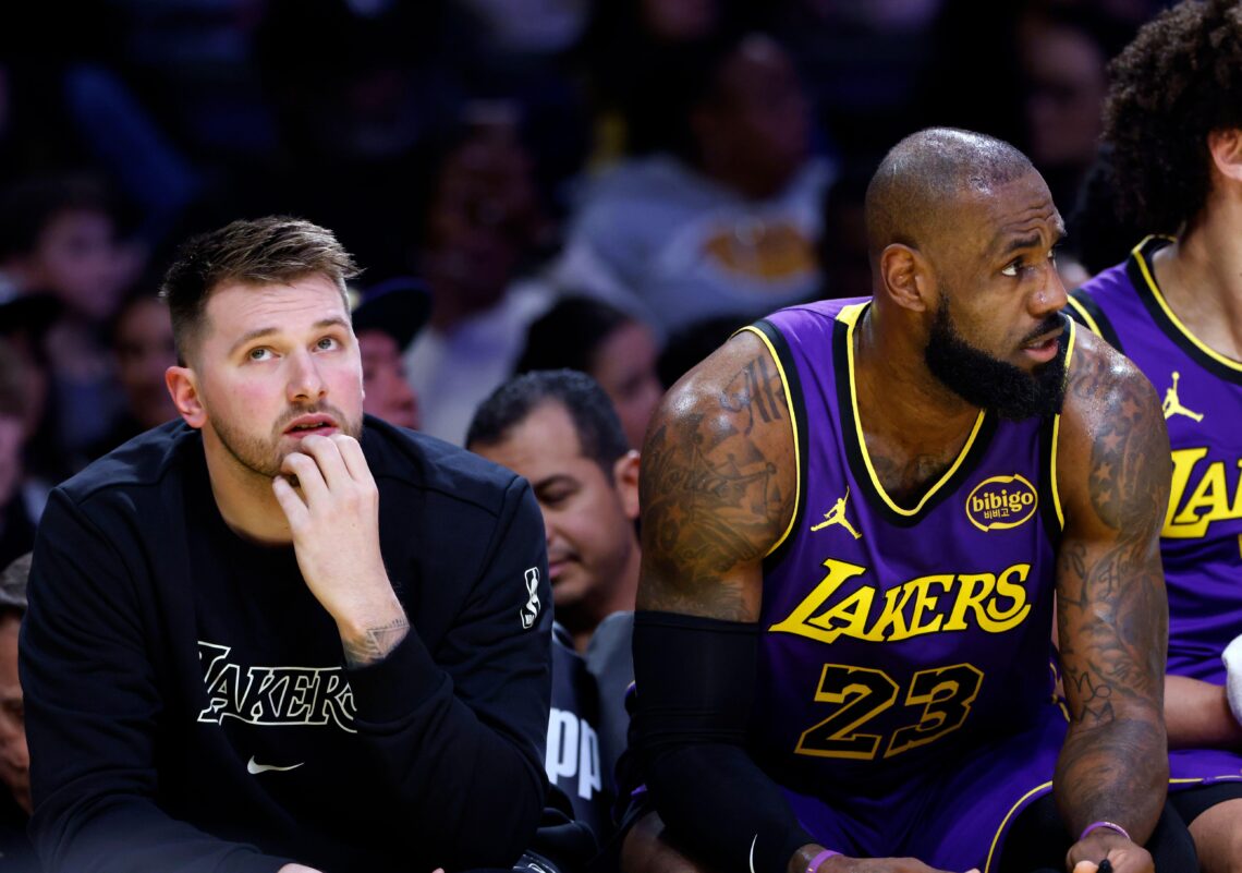 LeBron James i Luka Doncic; NBA; 08.02.2025